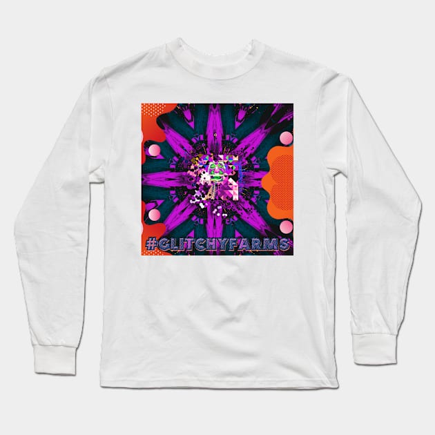 Glitchy farms #2 purps Long Sleeve T-Shirt by stevecutlerlive